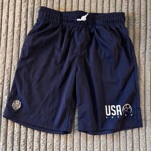 Youth USA Soccer Athletic Shorts Nylon Mesh